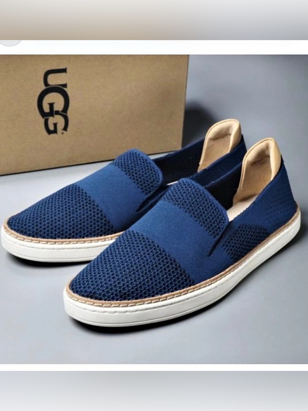 UGG Sammy Sneaker Knit Slip-On Sneakers Blue & White US 11